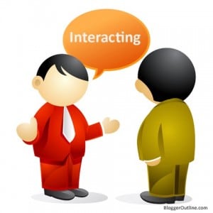 Be Interacting with the visitors